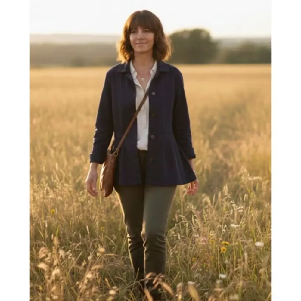 Amour Vert Ambrie Navy Canvas Utility Jacket - Size L - NWT - Picture 1 of 5